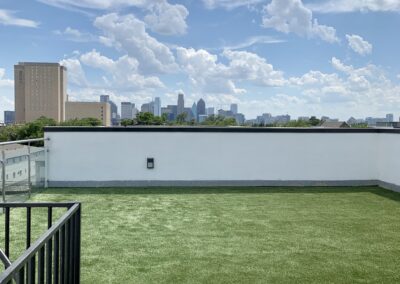 Rooftop with artificial turf in Dallas