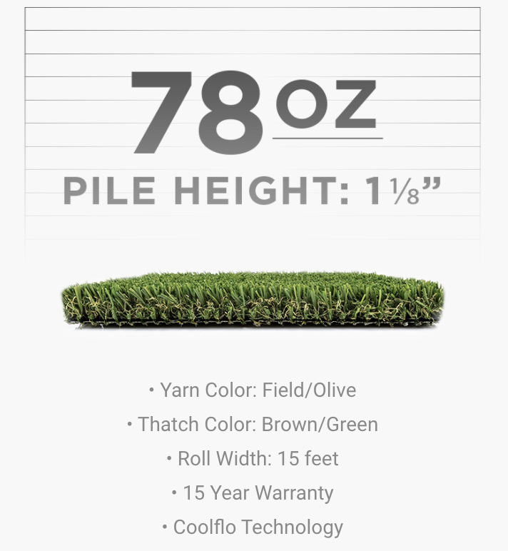Playground Artificial Turf Pile Height